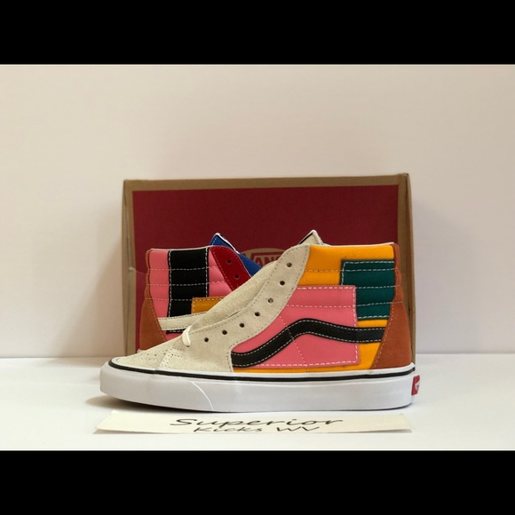 Vans Shoes - Vans SK8-Hi (Patchwork) “Multi/True White”